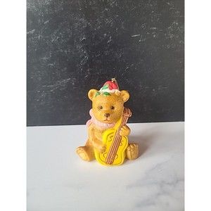 Vintage Teddy Bear Bell Christmas Ornament